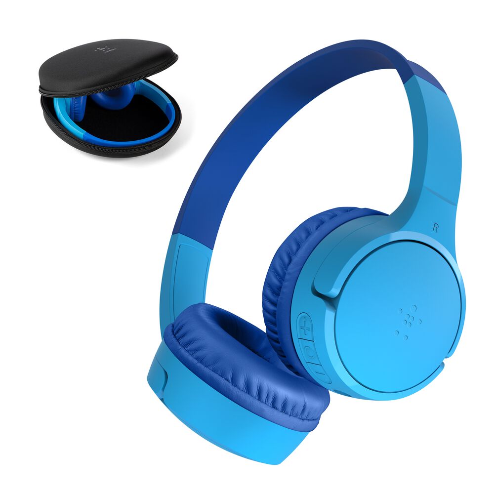 Casque audio sans fil supra-auriculaire pour enfants, Bleu, hi-res